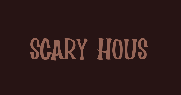 Scary House font thumb